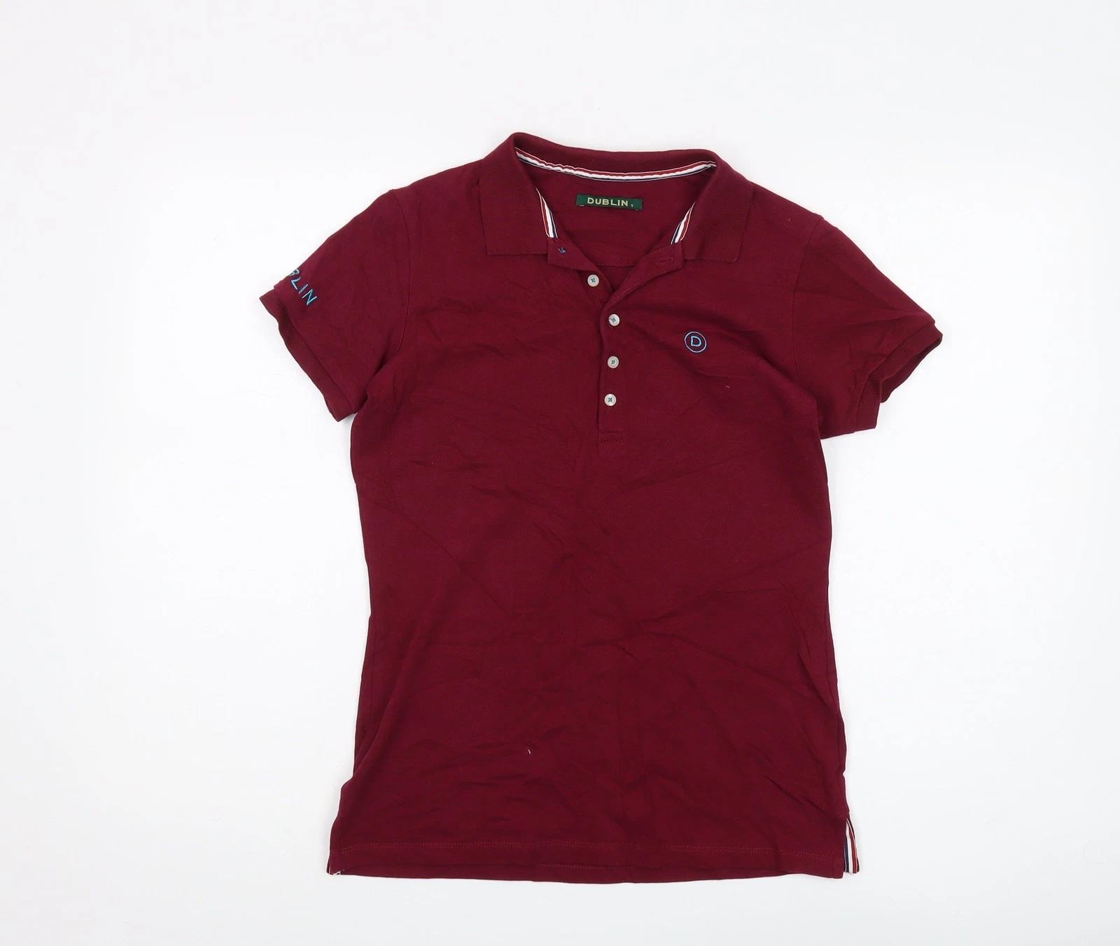 Dublin Unisex Red Polo Shirt S Short Sleeve Casual