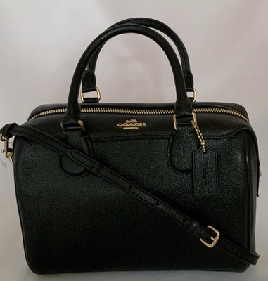 Coach Mini Bennett Satchel Crossgrain Leather Handbag Black