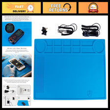 Anti-Static Mat Kit - ESD Pad 15.7"x11", Wrist Strap, Grounding Wire  Plug for