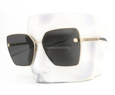 Versace Sunglasses Shiny Pale Gold Metal Gray Tinted VE 2270D 1252/87 with Case