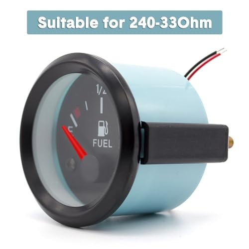2" Universal Fuel Gauge Kit, E-1/2-F Pointer Fuel Level Gauge White Pointer - Picture 3 of 7