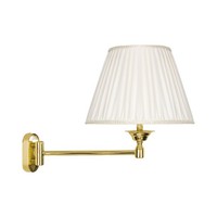 Wandlampe Wandleuchte Schlafzimmer Messing Poliert Weiß E14 Verstellbar