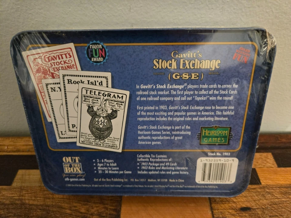 Gavitt's Stock Exchange Heirloom Games 2003 Out of the Box New in Shrink Wrap - Image 2 of 2