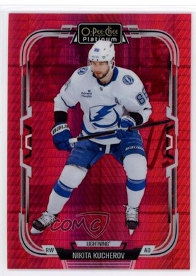 2025-26 O-Pee-Chee Platinum Red Prism /199 Nikita Kucherov #118 04vd