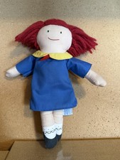 Eden Madeline 1994 Medium Stuffed Doll Blue Dress Red Yarn Hair 14-24in