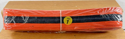 NEW SEALED  Rank Karate Belt ORANGE w Black Stripe  Size 1