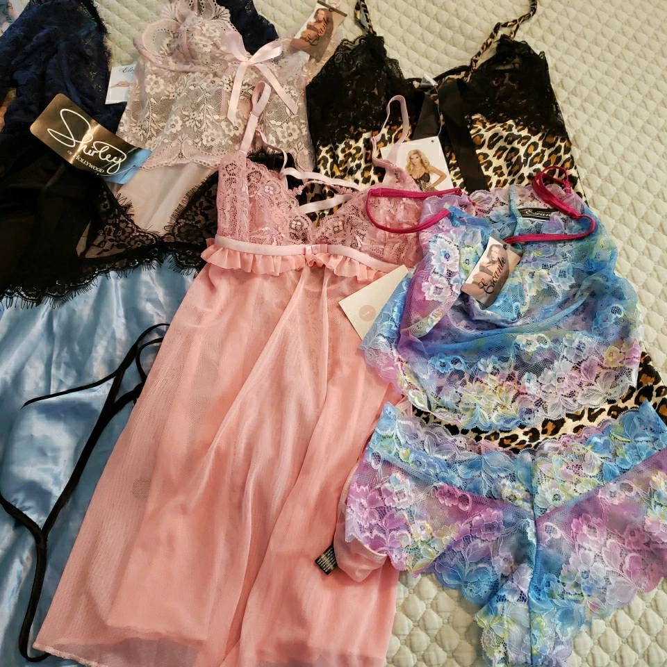 Sexy Lencería LOTE de 10 Talla Pequeña Encaje Babydoll Vestido Sin Mangas Boudoir Sesión de Fotos Foto 3 de 4