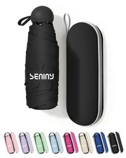 Mini Portable Travel Umbrella with Case - Compact Umbrellas for Rain  Sun UV...