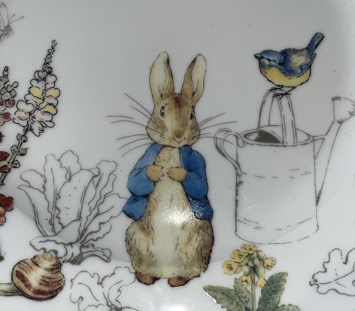Beatrix Potter Peter Rabbit Dinner Plate by Zrike Watering Can