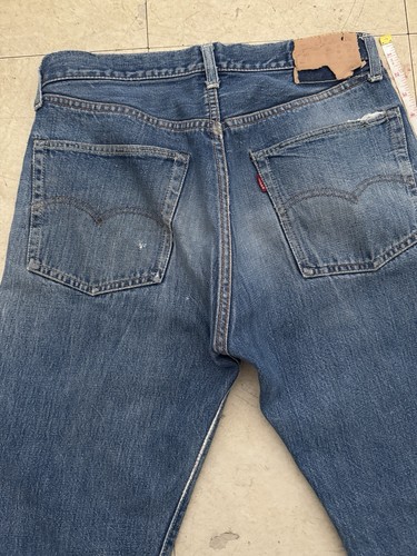31x32 Levis 501 Jeans 60s Vtg USA Big E V Stitch Distressed Redline - Picture 15 of 21