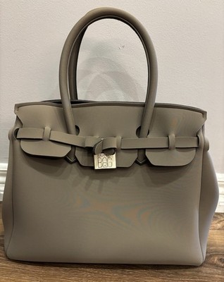 SAVE MY BAG Handbag -- Miss Plus Grey Taupe 13  VGUC