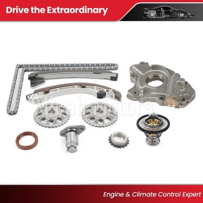 Timing Chain Kit Oil Pump Thermostat Assembly for 1998 1999 Toyota Corolla 1.8L