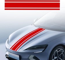 49" x 8.7" Universal Red Vinyl Car Hood Stripe Decal for Auto Racin Color: Red