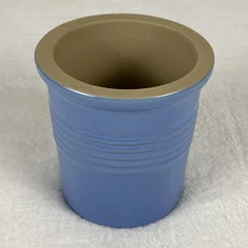 Pampered Chef Family Heritage Stoneware Crock Blue New Traditions *No Liner