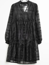 Object Boho Black Dress UK 14 MADE IN ITALY