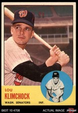 1963 Topps #542 Lou Klimchock Senators 4.5 - VG/EX+
