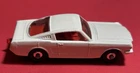 Matchbox/Lesney regular wheel No 8e white Ford Mustang, steerable wheels