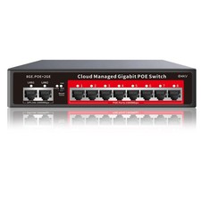 8 Port Gigabit Managed PoE Switch 2 Uplink Fanless BuiltIn Power 120W