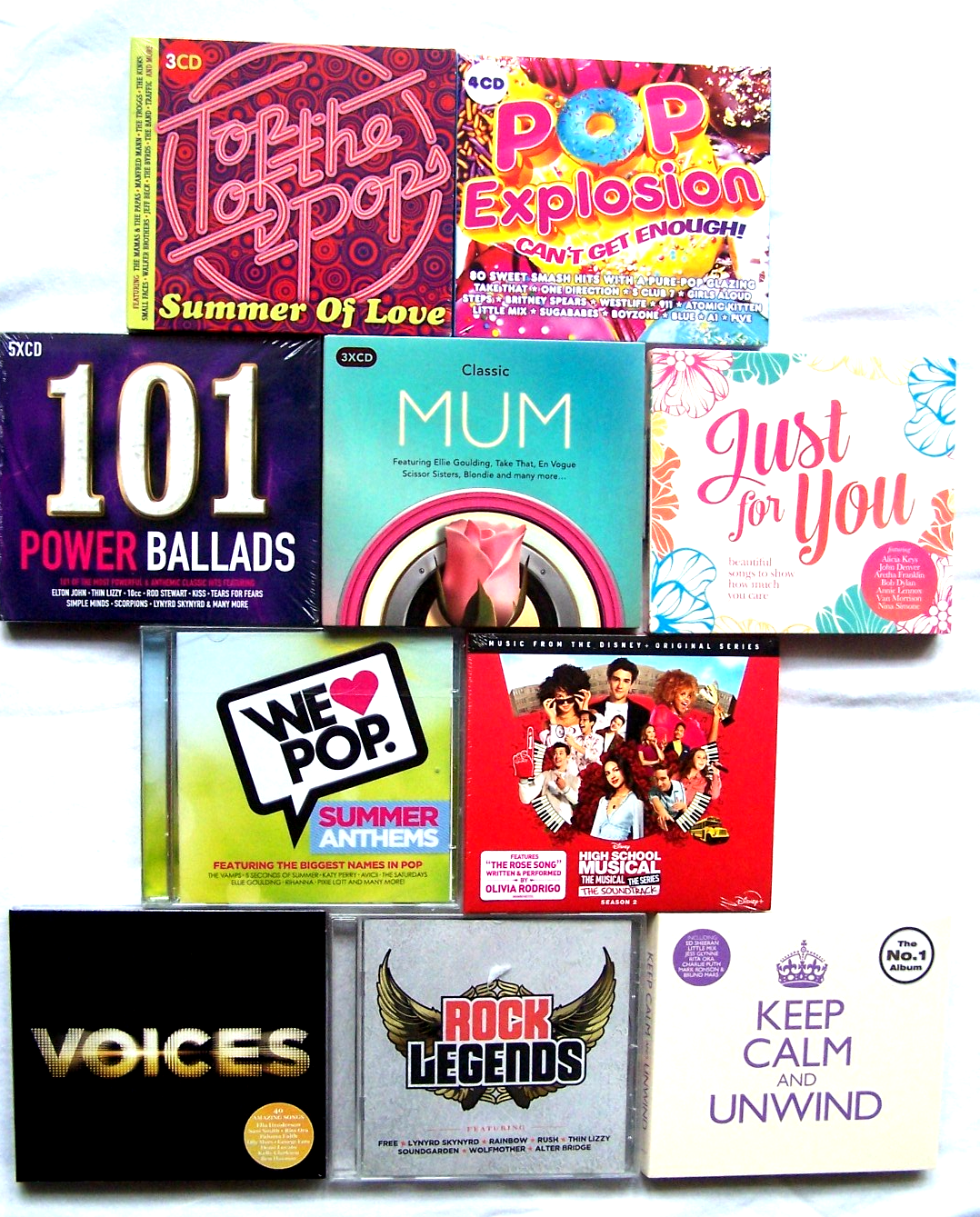 JOB LOT / BUNDLE OF 10 - Mixed CD Compilations - New & Sealed Pop Rock Soul ETC
