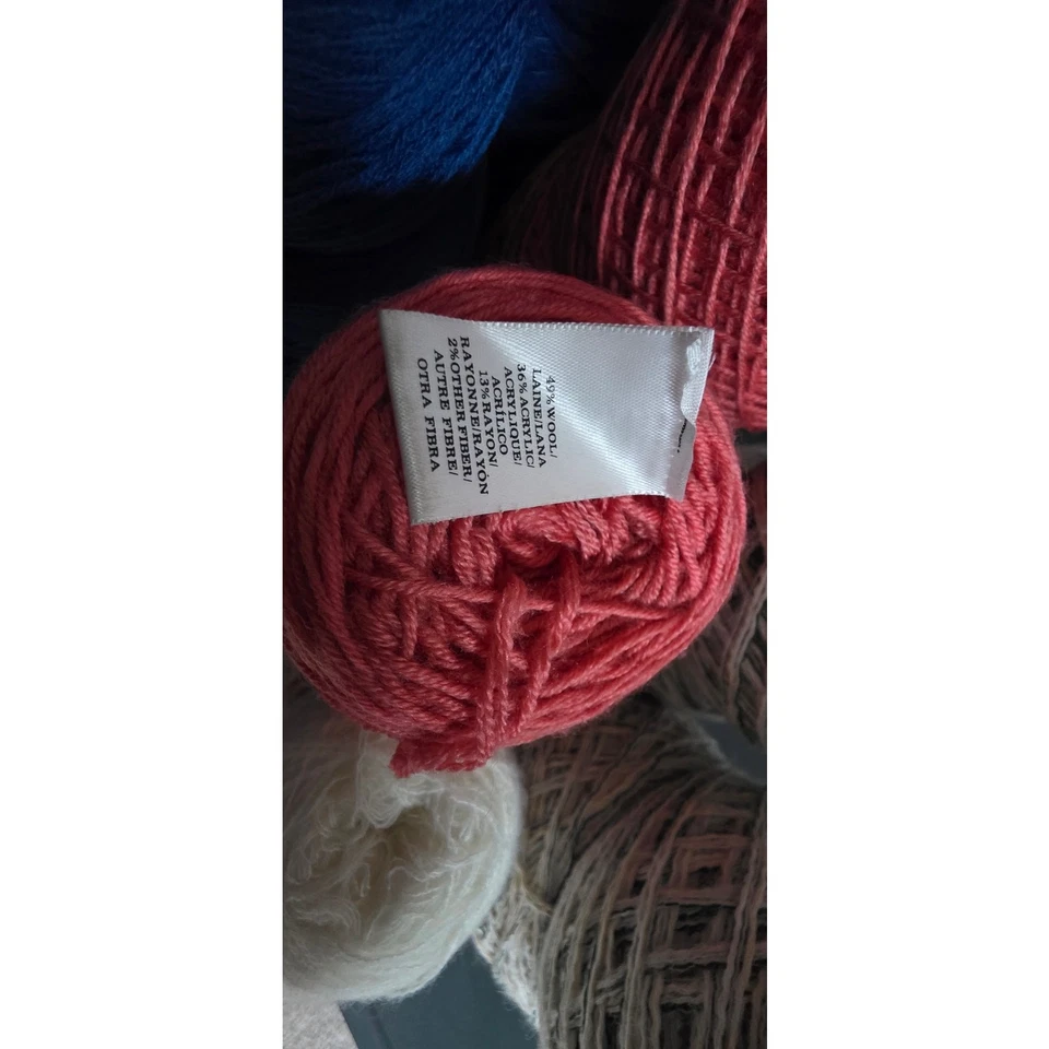 Yarn cake lot used/ recycled -cotton/polyester/ wool/ acrylic/ mohair blends  - Image 3 of 4