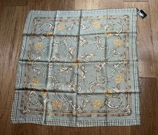 NWT DAKS LONDON Check Silk Scarf MADE IN ITALY NEW