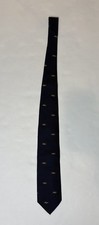 Venezia Trevisan 100 Seta Silk Navy Blue Neck Tie Gondola Boats Made In Italy