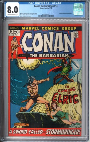 Conan the Barbarian #14 CGC 8.0 VF OWW 1972 3/72 Marvel Comics Elric Melinbone