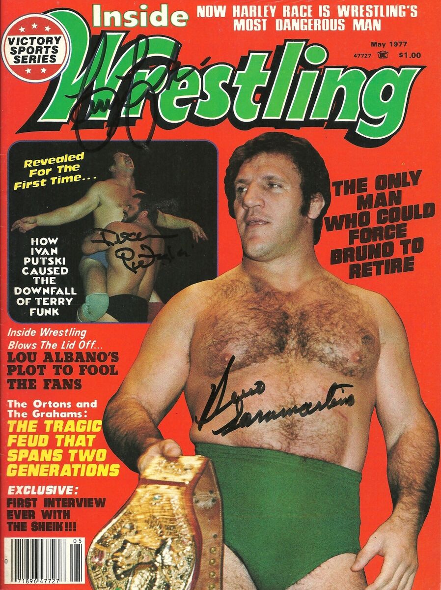 EB1569 Sammartino Funk Putski signed Vintage Wrestling EB1569 Sammartino Funk Putski signed Vintage Wrestling