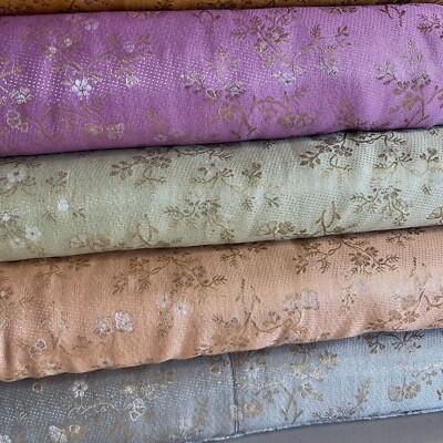 Metallic Blumen Blüten Brokat Stoff 44'' Kleid Handwerk Kostüm Material Meterware