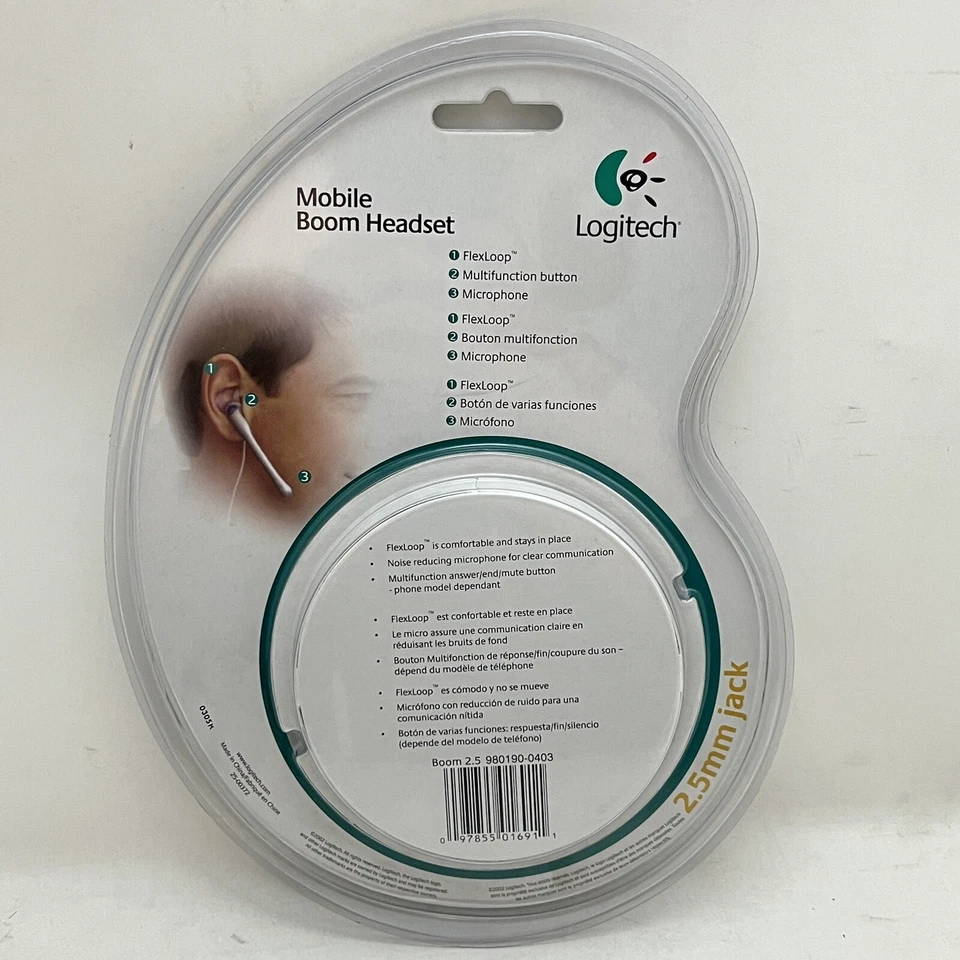 6pcs Logitech Mobile Boom Headset 2.5mm FlexLoop Noise Reducing Mic 980190-0403 - Image 3 of 3