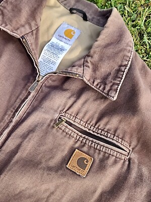 Carhartt Hamilton Work Jacket Mens Sz XLT Tall Dark Brown J169 DKB