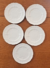 Coalport Countryware Bread & Butter Plates White Leaf Rim Green Backstamp 6"