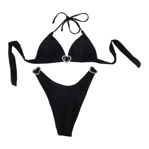 Women Swimsuit Set String Top and Low Waist Briefs - Picture 10 of 12