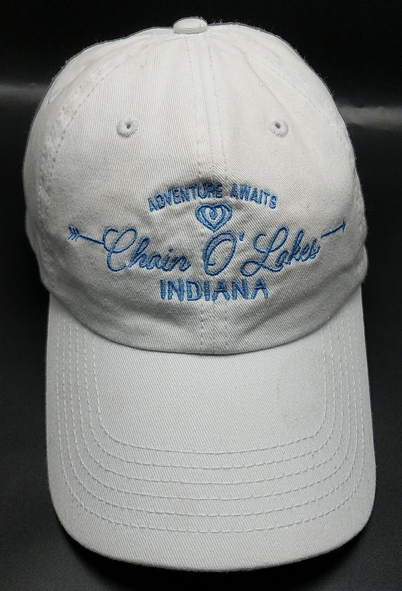 CHAIN O' LAKES STATE PARK hat white adjustable cotton cap Indiana