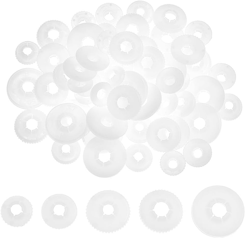 150Pcs Safety Eyes Washers 5 Size Craft Eyes Backs Stuffed Crochet Washers Eyes - 第 1/6 張圖片