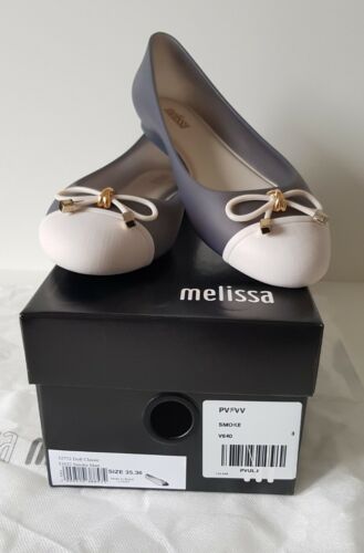 New Womens Melissa Smoke Matt Doll Classic Vegan Shoes Slip On Eur 35/36 New