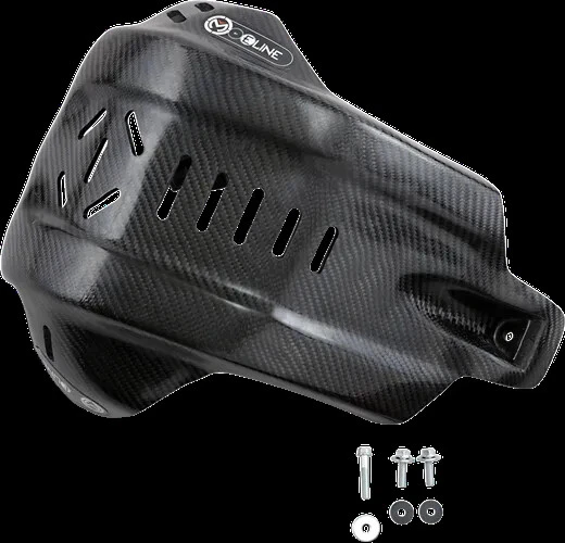 Marco de fibra de carbono Moose vientre protector de motor placa de deslizamiento Honda CRF250R 18-21 Foto 3 de 4