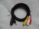 S-Video Aux 3.5mm Audio to Composite Av Video Cable 5ft New