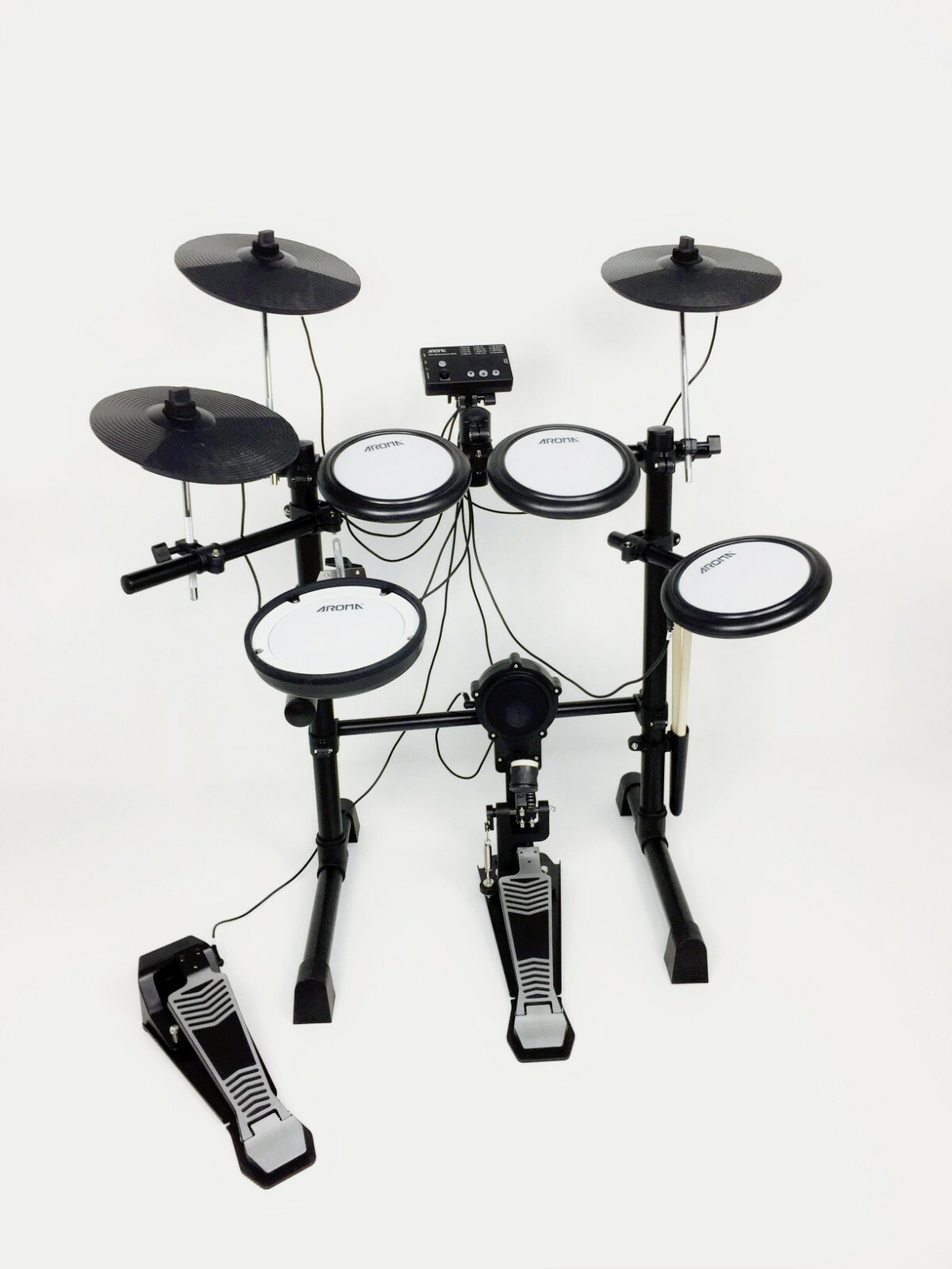 Aroma TDX16S 8 Piece Electric Drum Kit +Dural Soft Stool. AllMesh