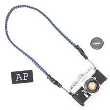 Braided Camera Strap in Navy Blue by apmots - Paracord Shoulder Sling DSLR