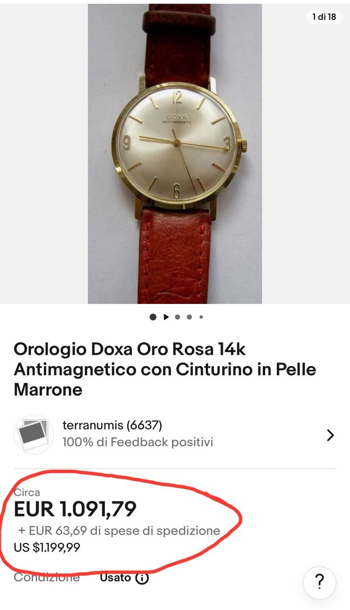 ✓ DOXA - Mechanical (Hand-Winding) SWISS Watch -RARE VINTAGE