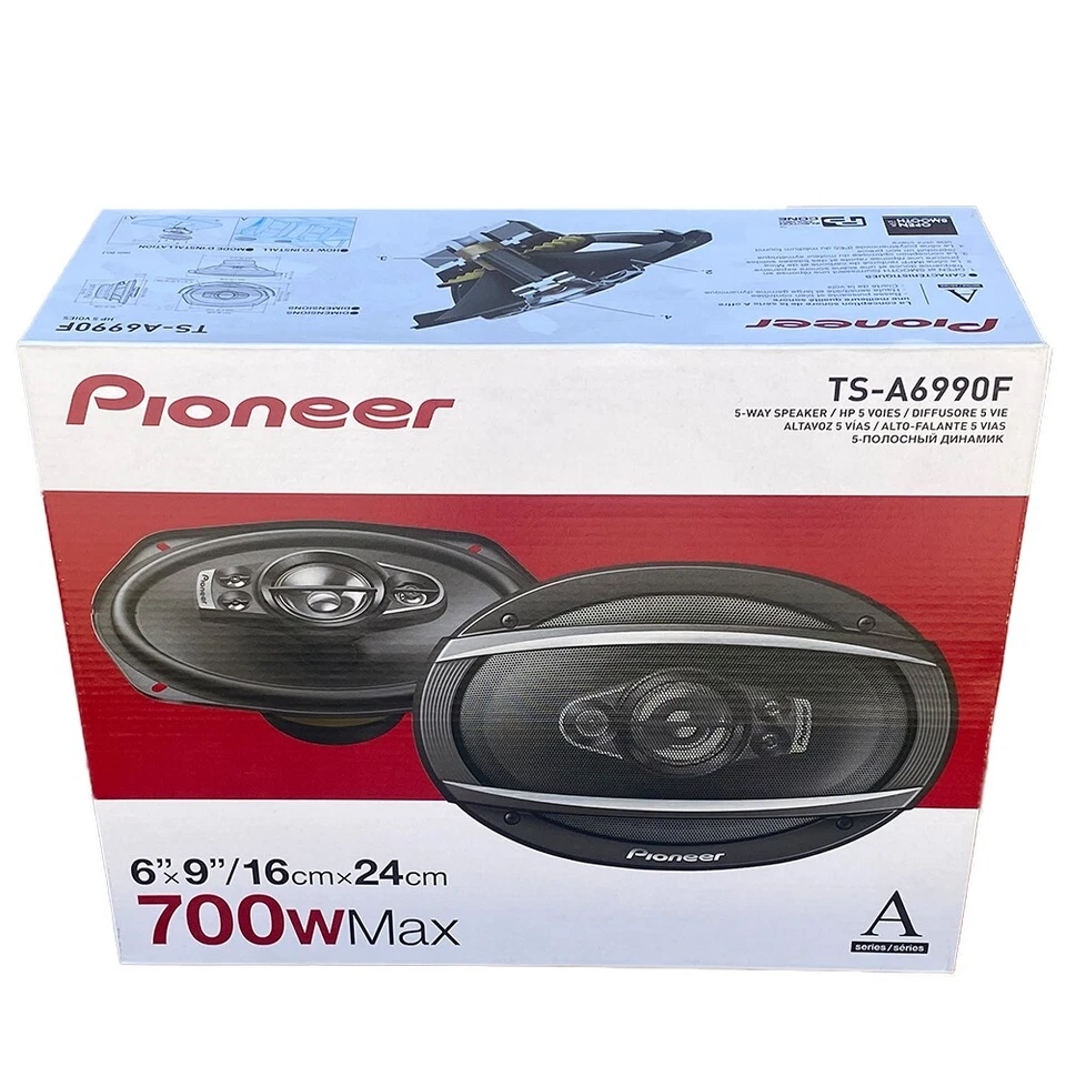 Altavoces delanteros Pioneer 6"x9" 5 vías 700W Max + kit para Toyota 2002-up Foto 2 de 4