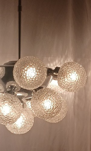 MAZZEGA VINTAGE SPUTNIK CHANDELIER 12 SPHERES 1960 - Foto 5 di 14