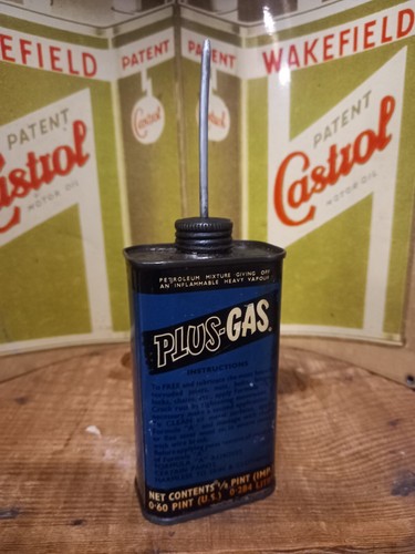 Vintage Plus Gas Tin. Great For The Collection.