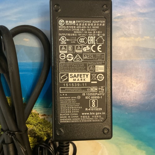Honoto AC Adapter Power Supply for Monitor ADS-40SI-19-3 19040E 19V 2.1A 40W - Picture 2 of 3