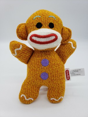 Plush Gingerbread Man Sock Monkey 