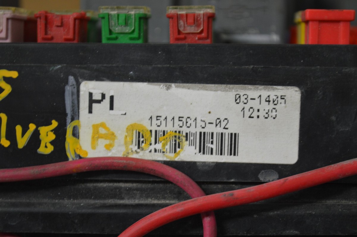 1511561502 Chevrolet Silverado Fuse Box Junction 2003-2005