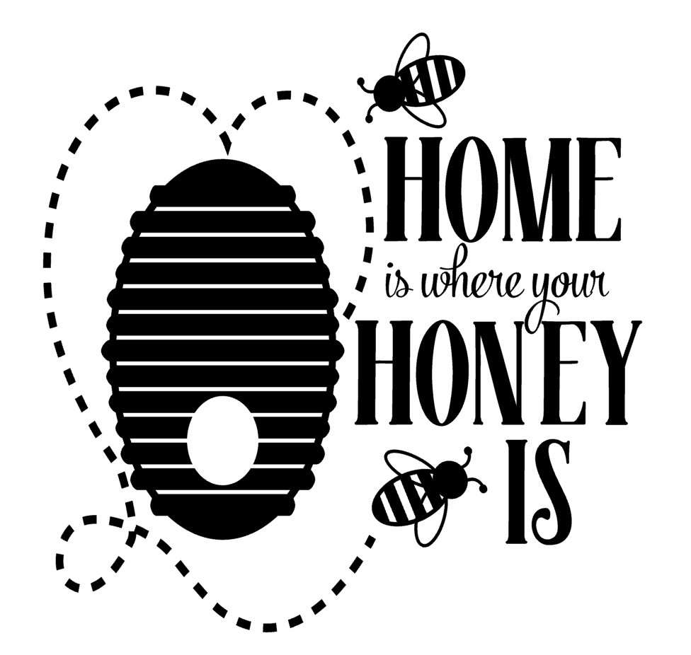 Home Is Where Your Honey Is Bee Vinyl Decal Sticker For Home Glass Wall a902