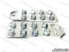 Pair of Sky High Car Audio Any GA 8 Spot Flat BATTERY TERMINALS BOLT USE ONLY