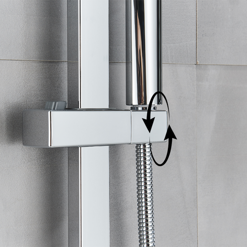 Bathroom Exposed 8"Rain Shower Faucet System Outdoor Shower Fixture Wall Mounted - Picture 116 of 287